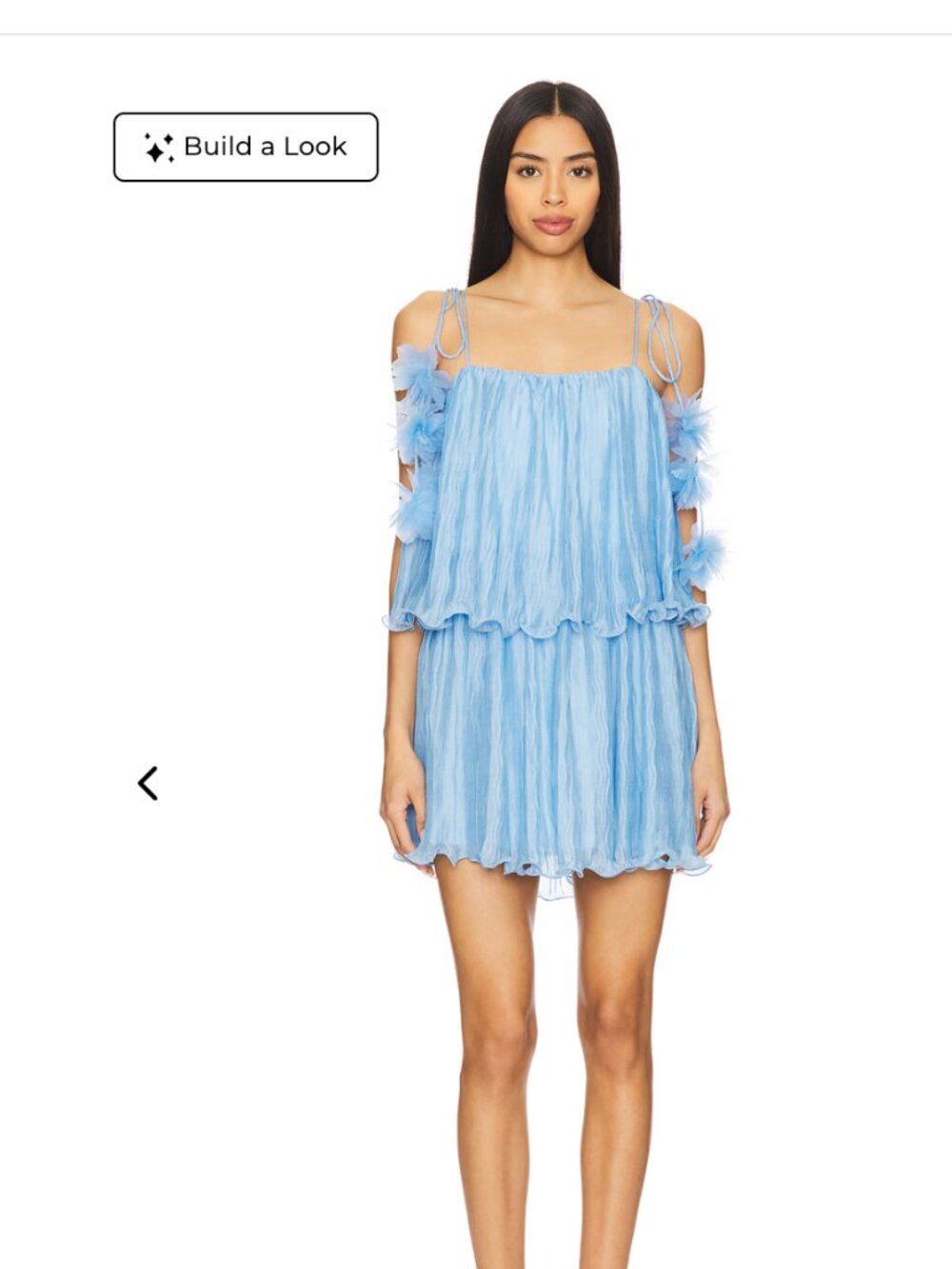REVOLVE Chara Mini Dress with Tie Straps and Floral Ends Size M